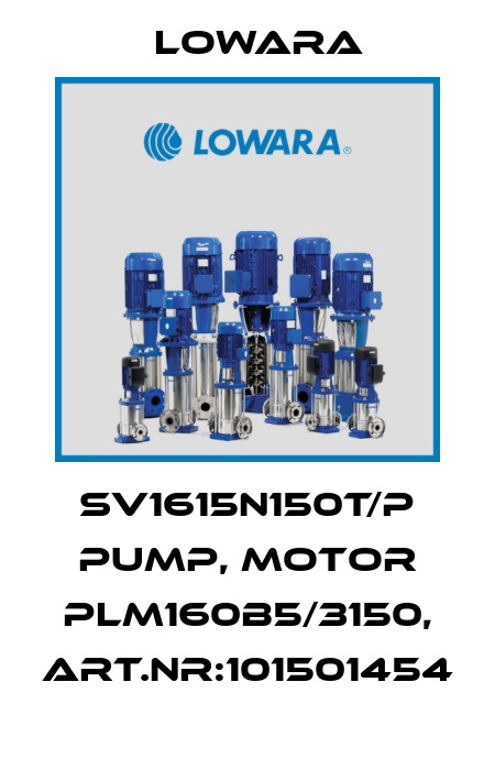 SV1615N150T/P pump, motor PLM160B5/3150, Art.Nr:101501454 Lowara