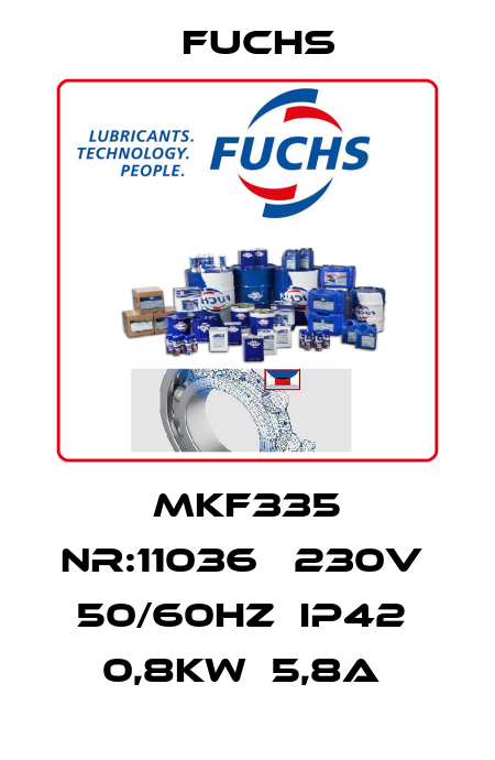 MKF335 NR:11036   230V   50/60HZ  IP42  0,8KW  5,8A  Fuchs