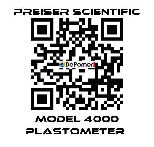 Model 4000 Plastometer  Preiser Scientific