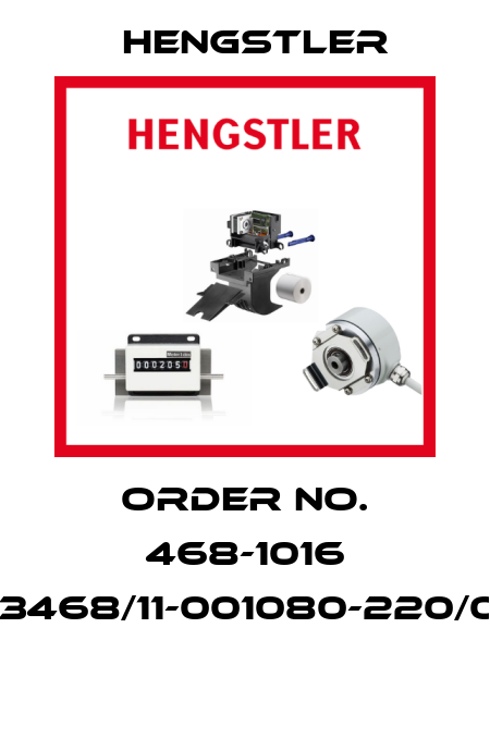 ORDER NO. 468-1016 HDZ-43468/11-001080-220/002.00  Hengstler