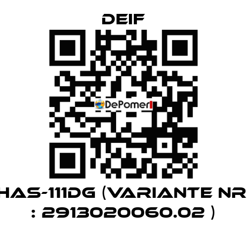 HAS-111DG (Variante Nr. : 2913020060.02 ) Deif