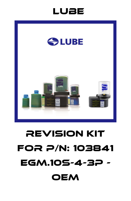 Revision kit for P/N: 103841 EGM.10S-4-3P - OEM Lube