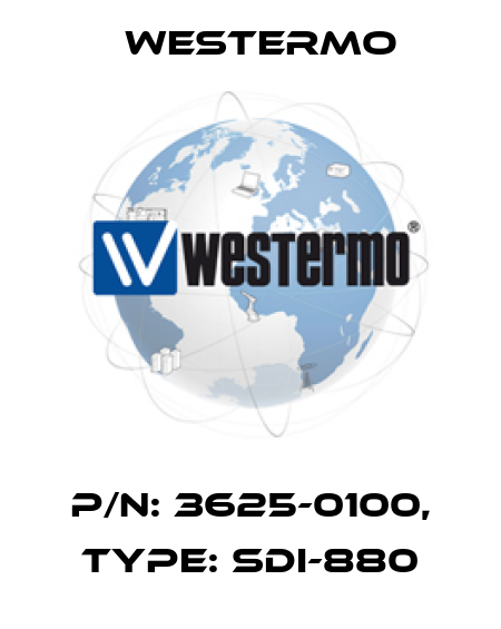 P/N: 3625-0100, Type: SDI-880 Westermo