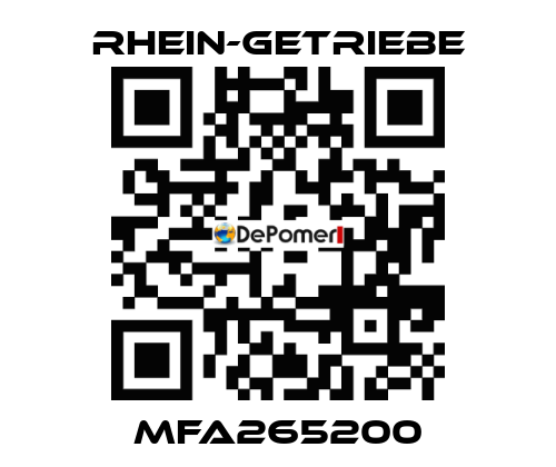 MFA265200 Rhein-Getriebe