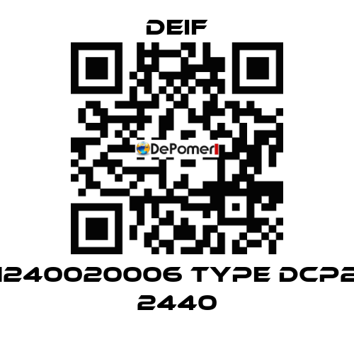 1240020006 Type DCP2 2440 Deif