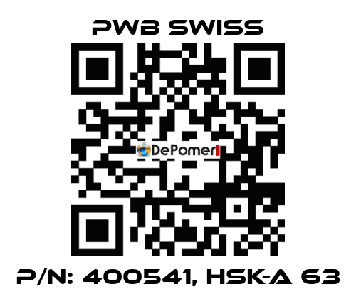 P/N: 400541, HSK-A 63 PWB Swiss