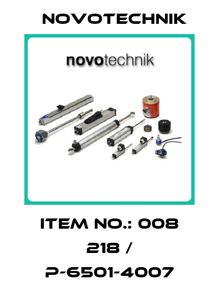 Item No.: 008 218 / P-6501-4007 Novotechnik