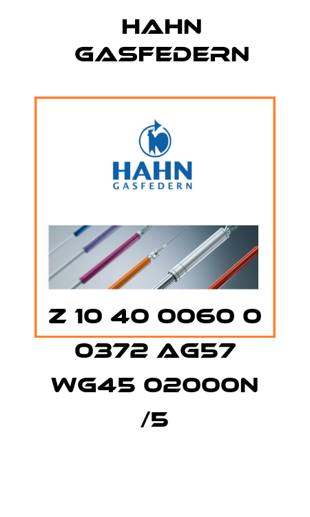 Z 10 40 0060 0 0372 AG57 WG45 02000N /5 Hahn Gasfedern