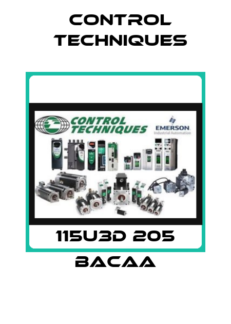 115U3D 205 BACAA Control Techniques