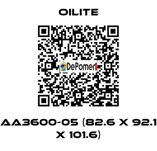 AA3600-05 (82.6 x 92.1 x 101.6) Oilite