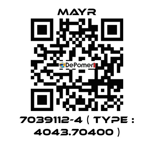 7039112-4 ( Type : 4043.70400 ) Mayr