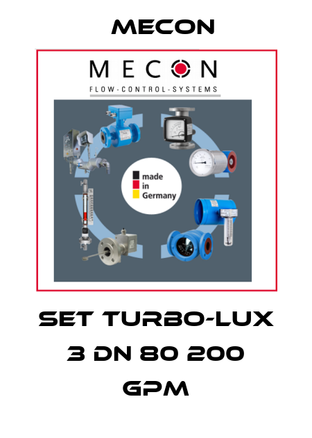 SET Turbo-Lux 3 DN 80 200 GPM Mecon