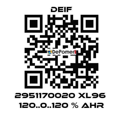 2951170020 XL96  120..0..120 % AHR Deif