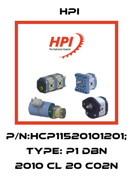 P/N:HCP11520101201; Type: P1 DBN 2010 CL 20 C02N HPI
