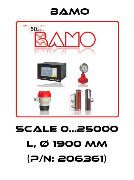 Scale 0...25000 L, Ø 1900 mm (P/N: 206361) Bamo
