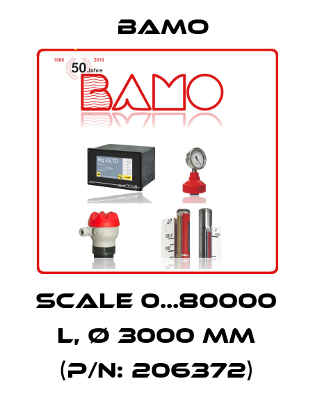 Scale 0...80000 L, Ø 3000 mm (P/N: 206372) Bamo