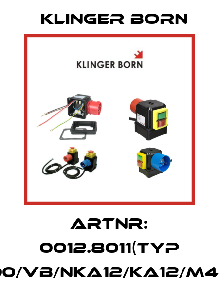 ArtNr: 0012.8011(Typ K900/VB/NKA12/KA12/M4,5A) Klinger Born