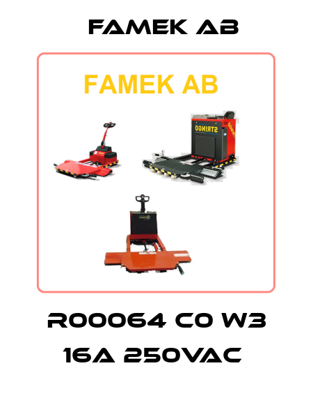 R00064 C0 W3 16A 250VAC  Famek Ab