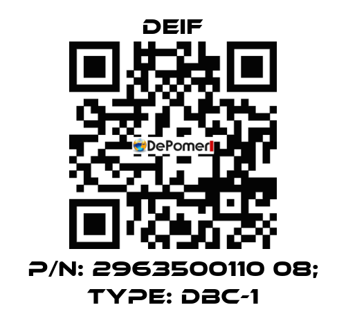 p/n: 2963500110 08; Type: DBC-1 Deif