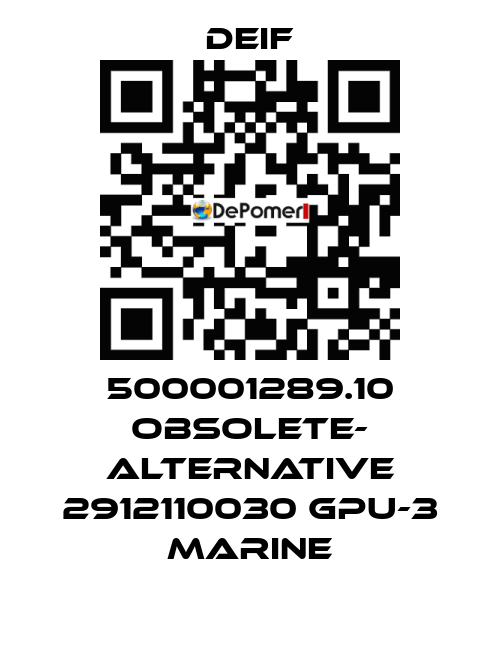 500001289.10 obsolete- ALTERNATIVE 2912110030 GPU-3 Marine Deif