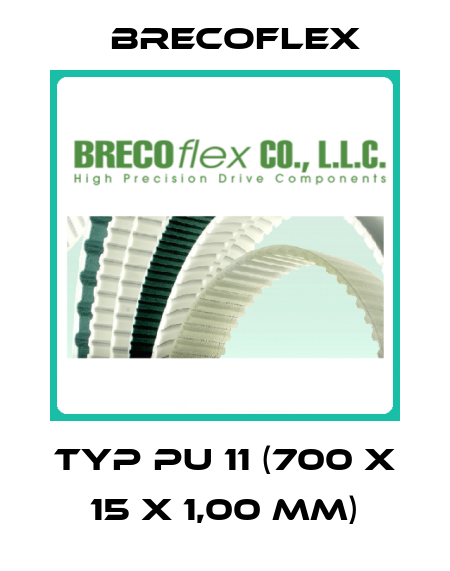 Typ PU 11 (700 x 15 x 1,00 mm) Brecoflex