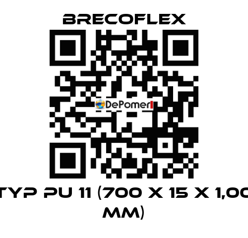 Typ PU 11 (700 x 15 x 1,00 mm) Brecoflex