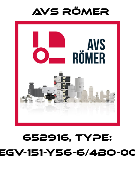 652916, Type: EGV-151-Y56-6/4BO-00 Avs Römer