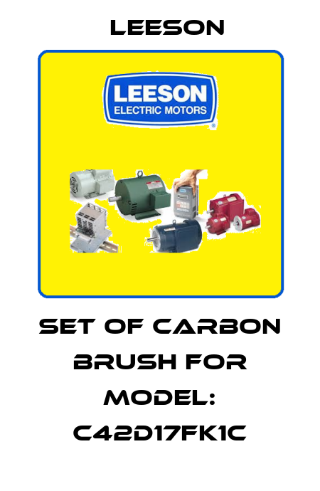 set of carbon brush for model: C42D17FK1C Leeson