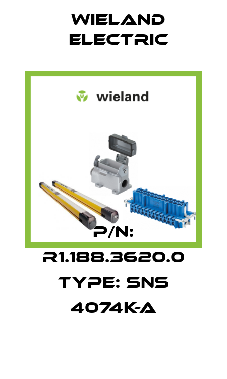 P/N: R1.188.3620.0 Type: SNS 4074K-A Wieland Electric