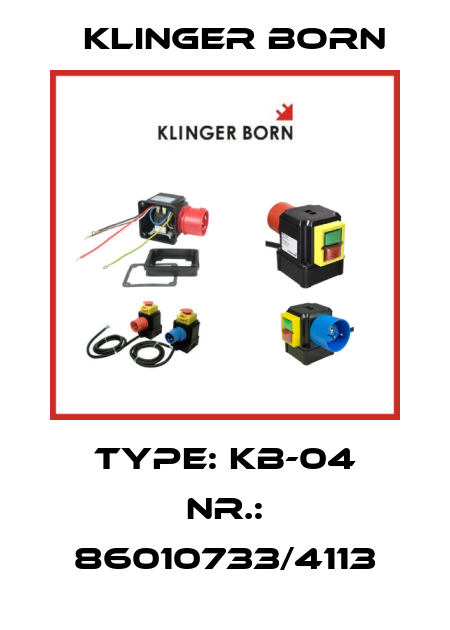 Type: KB-04 Nr.: 86010733/4113 Klinger Born