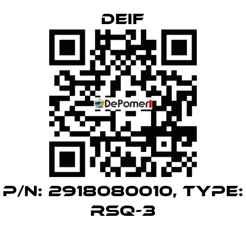 P/N: 2918080010, Type: RSQ-3 Deif