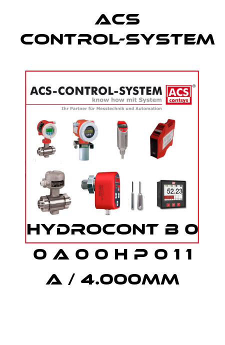 Hydrocont B 0 0 A 0 0 H P 0 1 1 A / 4.000mm Acs Control-System