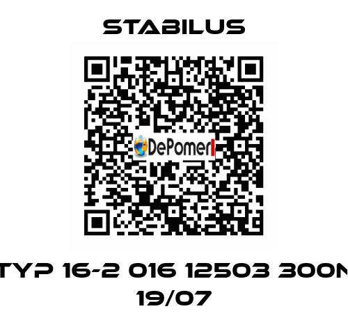 TYP 16-2 016 12503 300N 19/07 Stabilus