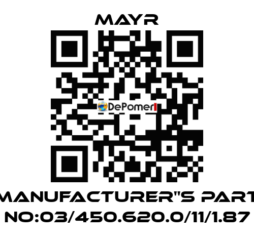 Manufacturer"s Part No:03/450.620.0/11/1.87 Mayr