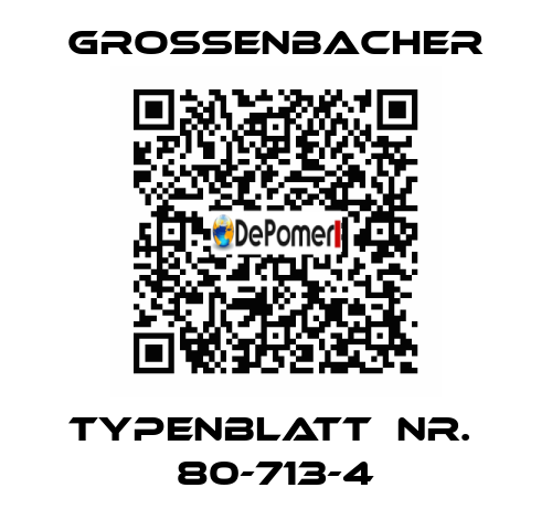 TYPENBLATT  Nr.  80-713-4 Grossenbacher