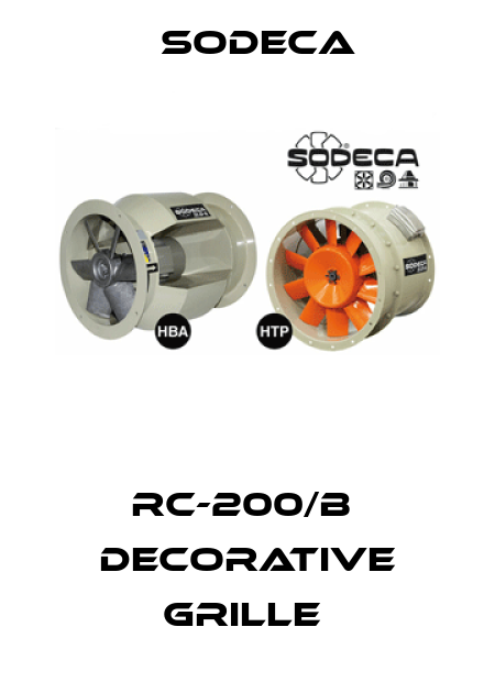 RC-200/B  DECORATIVE GRILLE  Sodeca