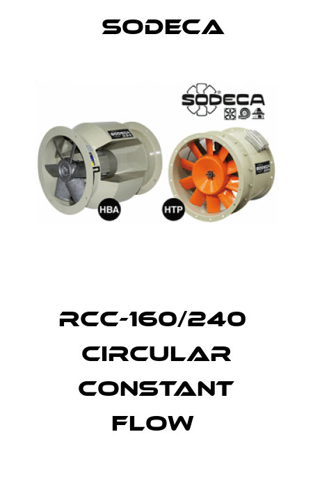 RCC-160/240  CIRCULAR CONSTANT FLOW  Sodeca