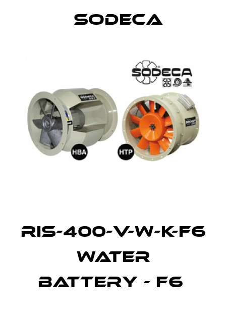 RIS-400-V-W-K-F6  WATER BATTERY - F6  Sodeca