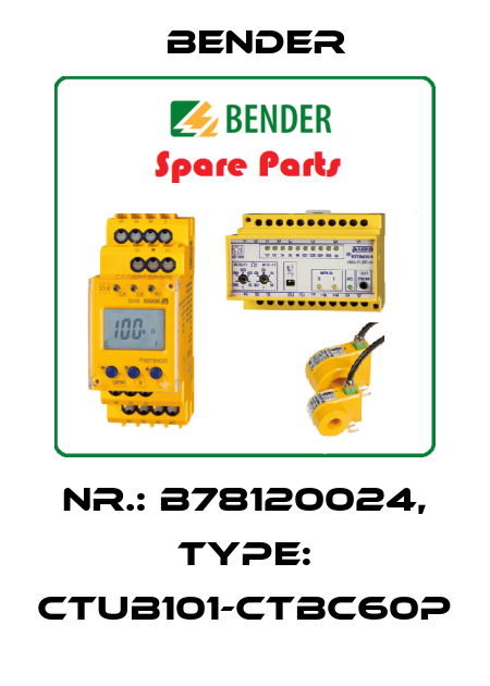 Nr.: B78120024, Type: CTUB101-CTBC60P Bender