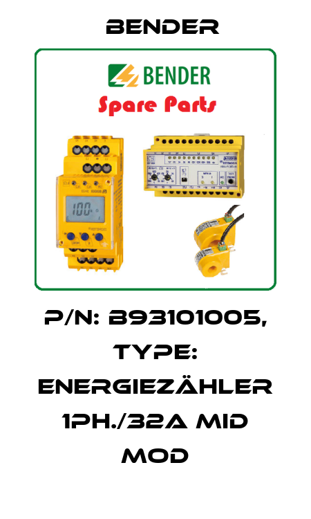 p/n: B93101005, Type: Energiezähler 1ph./32A MID Mod Bender