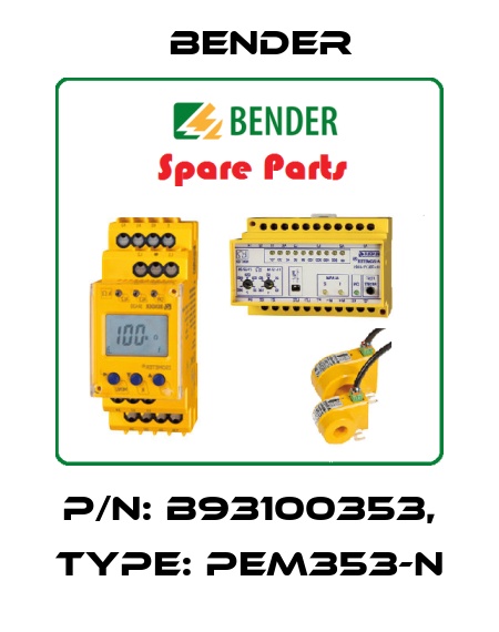 p/n: B93100353, Type: PEM353-N Bender