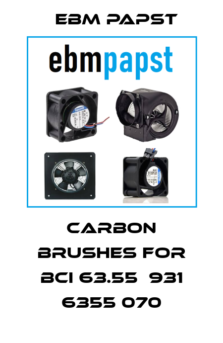 Carbon brushes for BCI 63.55  931 6355 070 EBM Papst