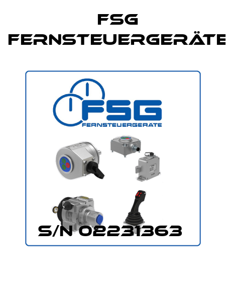 S/N 02231363  FSG Fernsteuergeräte