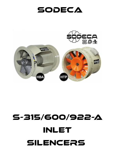 S-315/600/922-A   INLET SILENCERS  Sodeca