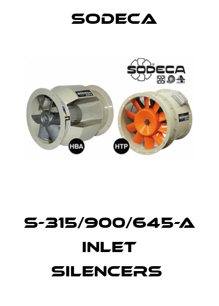 S-315/900/645-A   INLET SILENCERS  Sodeca