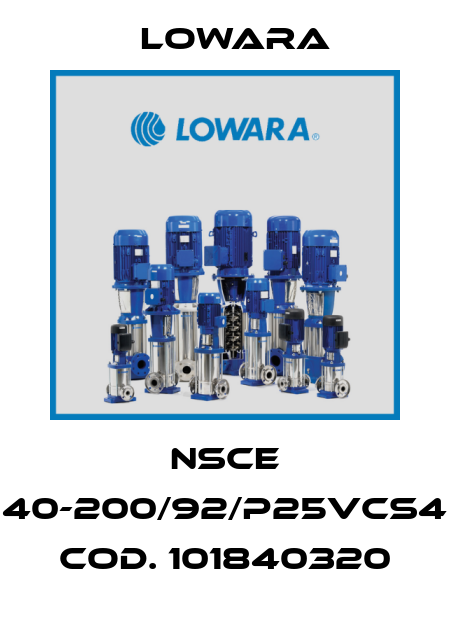NSCE 40-200/92/P25VCS4  cod. 101840320 Lowara