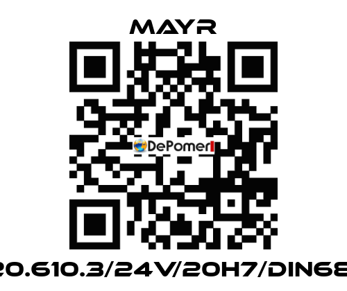 6/820.610.3/24V/20H7/DIN6885-1 Mayr