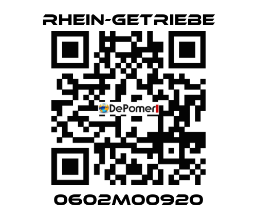 0602M00920 Rhein-Getriebe