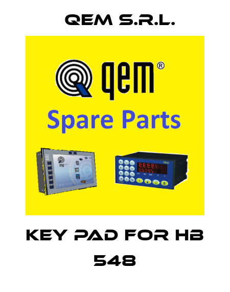 key pad for HB 548 QEM S.r.l.