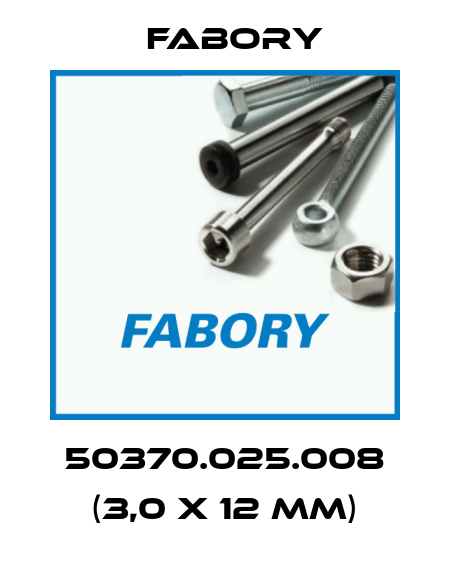 50370.025.008 (3,0 x 12 mm) Fabory